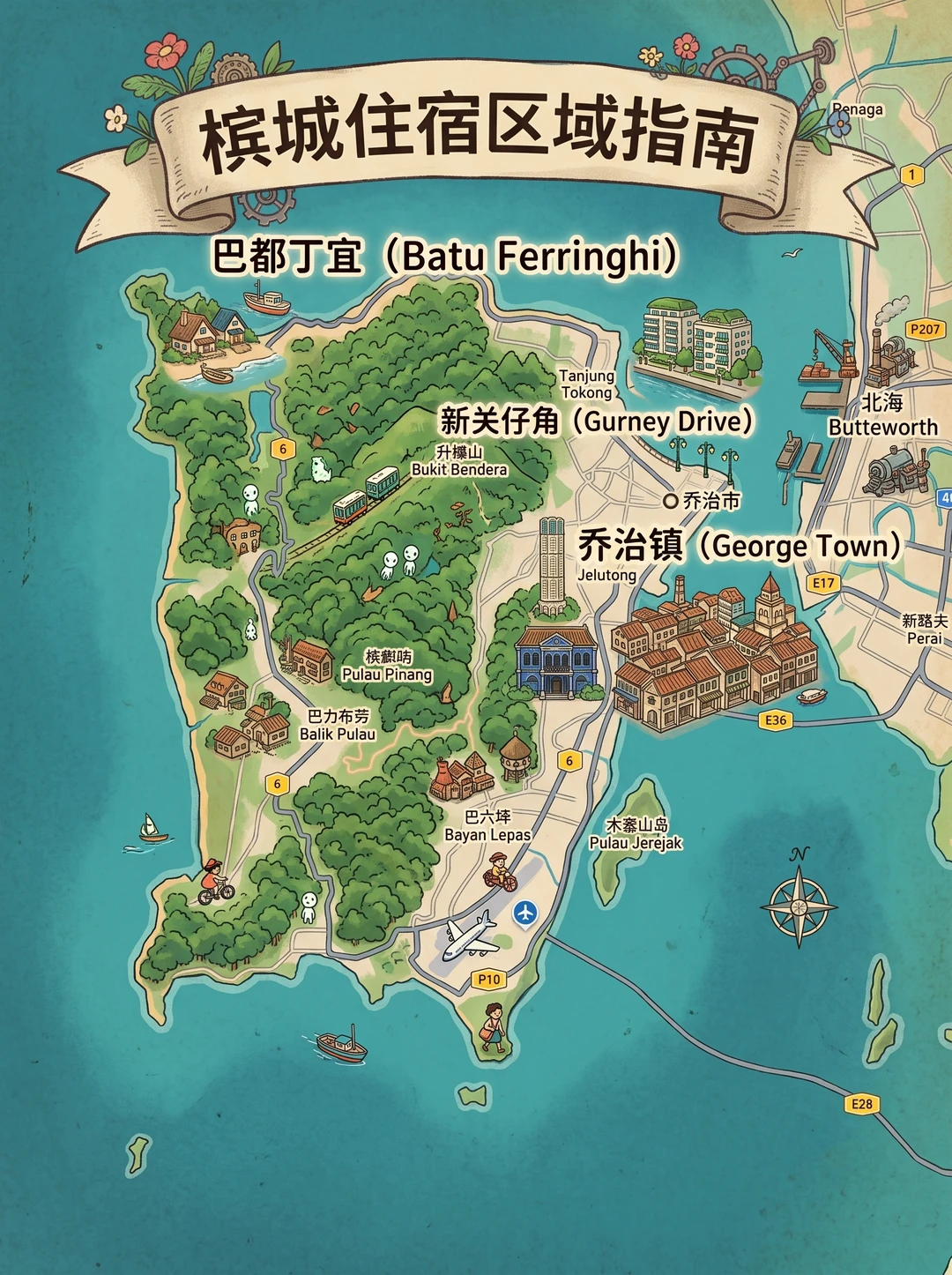 带娃去槟城住宿选址必看！附神仙民宿！