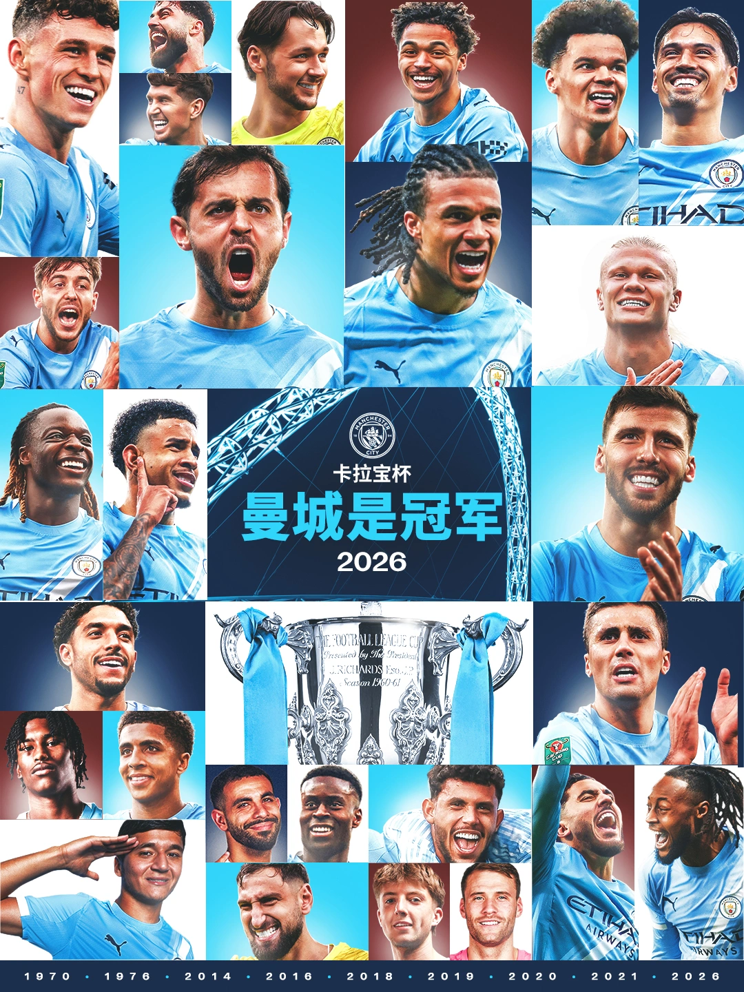 曼城加冕2025/26赛季卡拉宝杯冠军！