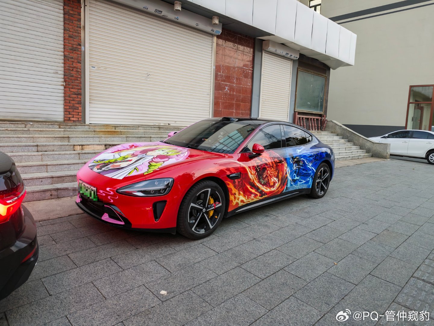 #小米su7# 这痛车《鬼灭之刃》真吸睛 ​