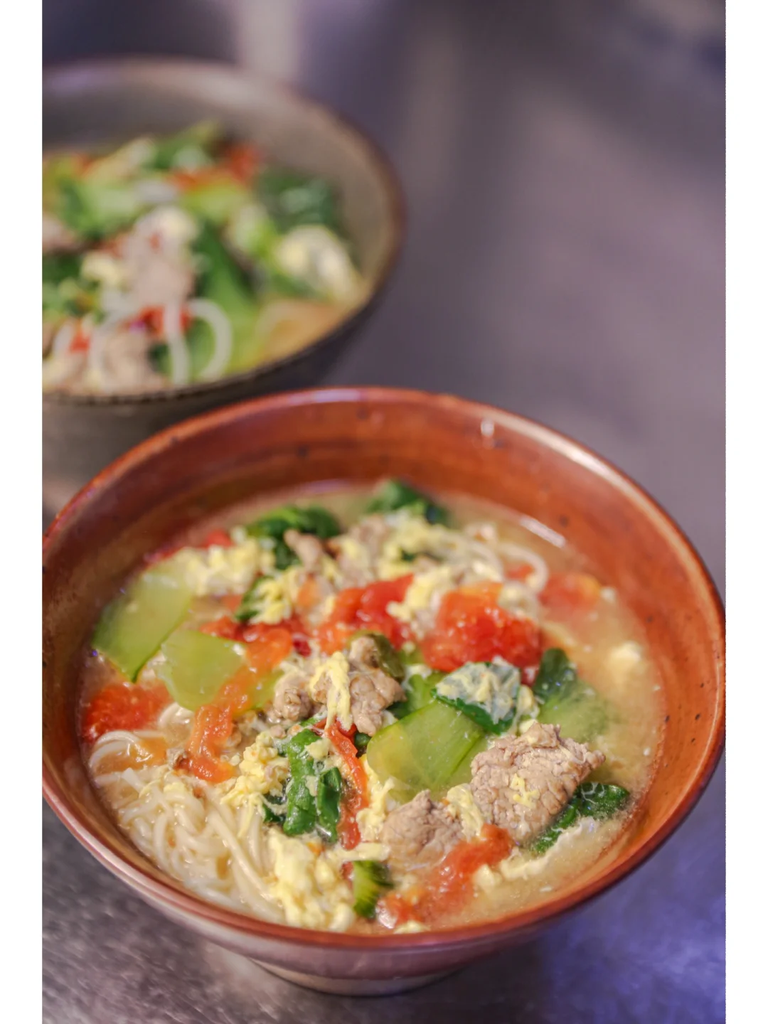 坚持做1000种面不重样（212）番茄蛋花汤面