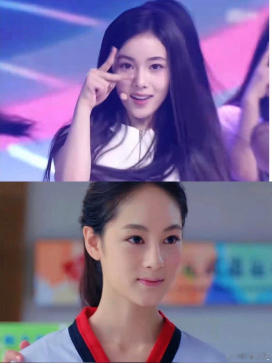 #真正的迪幂孟扎#这张脸到底藏了多少美人影子。像小怡同学、欧阳娜娜、方婷宜、迪幂孟扎？ ​