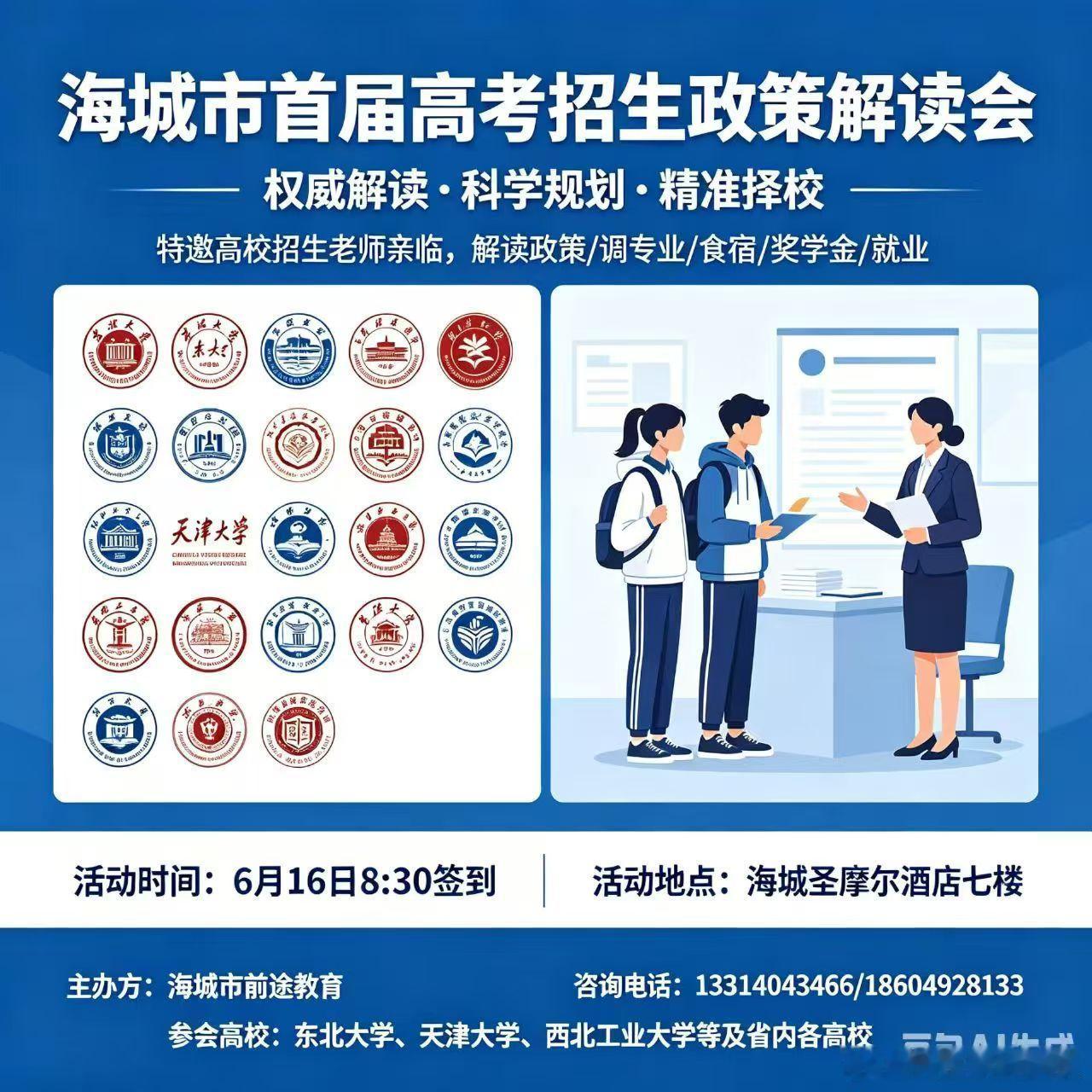 2026-06-13  📢海城市2026首届高考招生政策解读会来啦！...