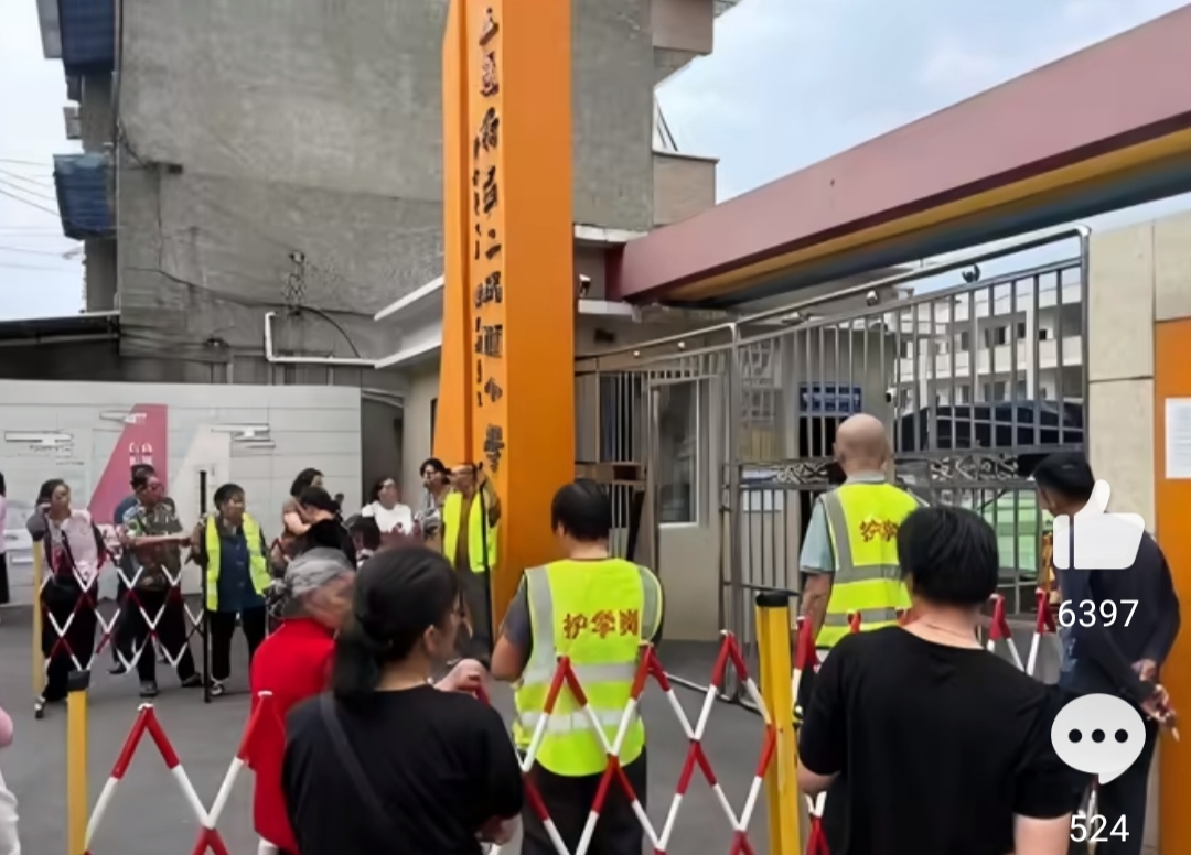 67岁的爷爷站在校门口，这护学岗到底护了谁

四点钟的太阳还挂得老高，乐山五通桥区二码头小学门口，四个穿着“护学岗”马甲的人一字排开，手里攥着器械，站在校门两侧。看上去挺像回事，但你凑近一看，这四位全是爷爷奶奶辈的。年纪最大的那位张先生，今年六十七了。

他是来替儿女站岗的。儿子儿媳要上班，学校发了