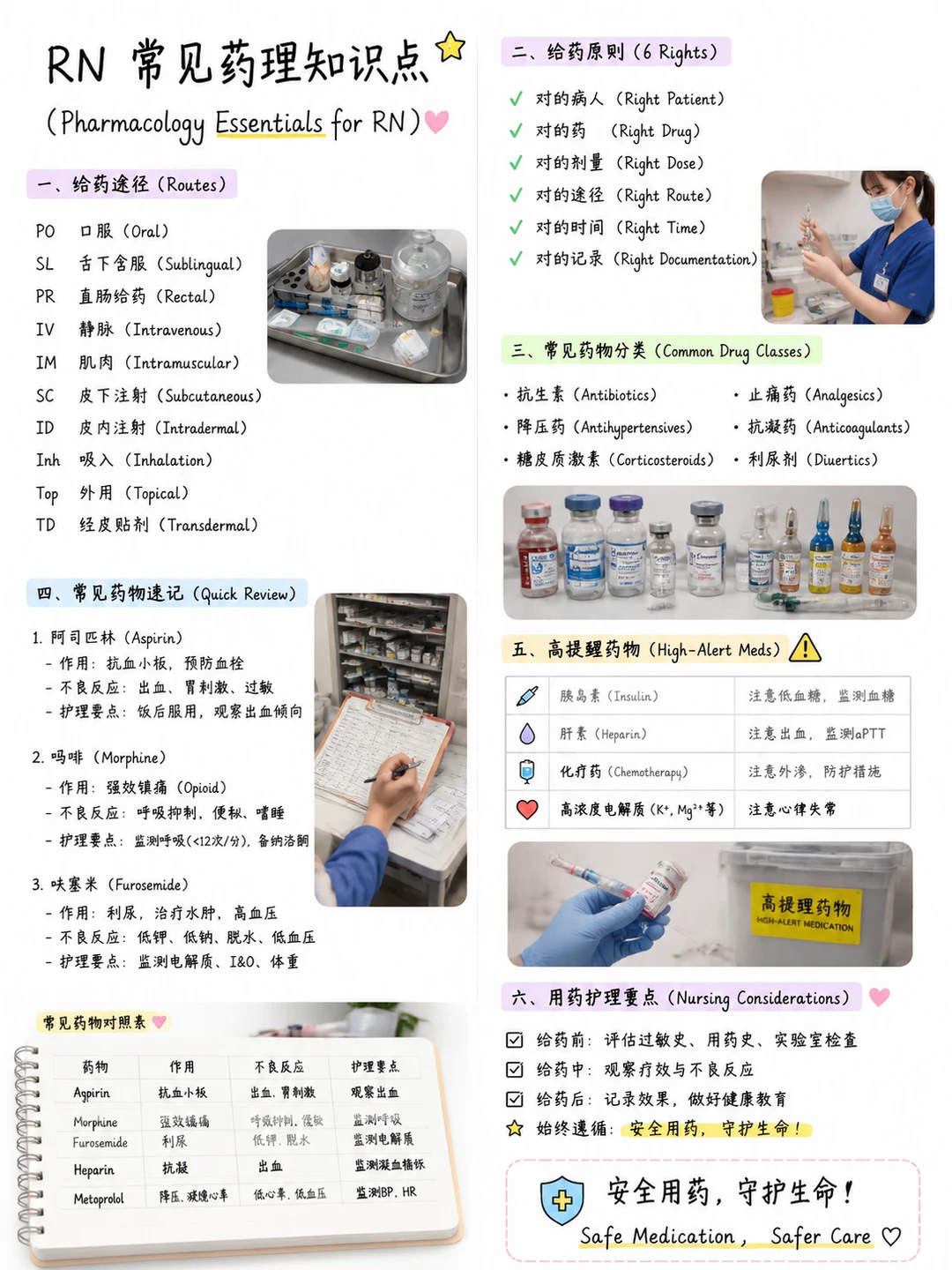 备考RN/常见药理知识！！学！！单词