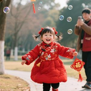 坐窗前静赏雪纷飞