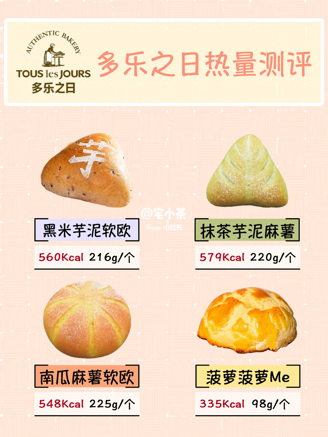 多乐之日🍞热量测评｜超全面2️⃣0️⃣款