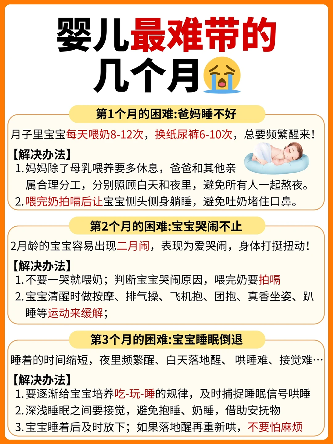 终于有人把新生儿最难带的几个月说清楚了‼️
