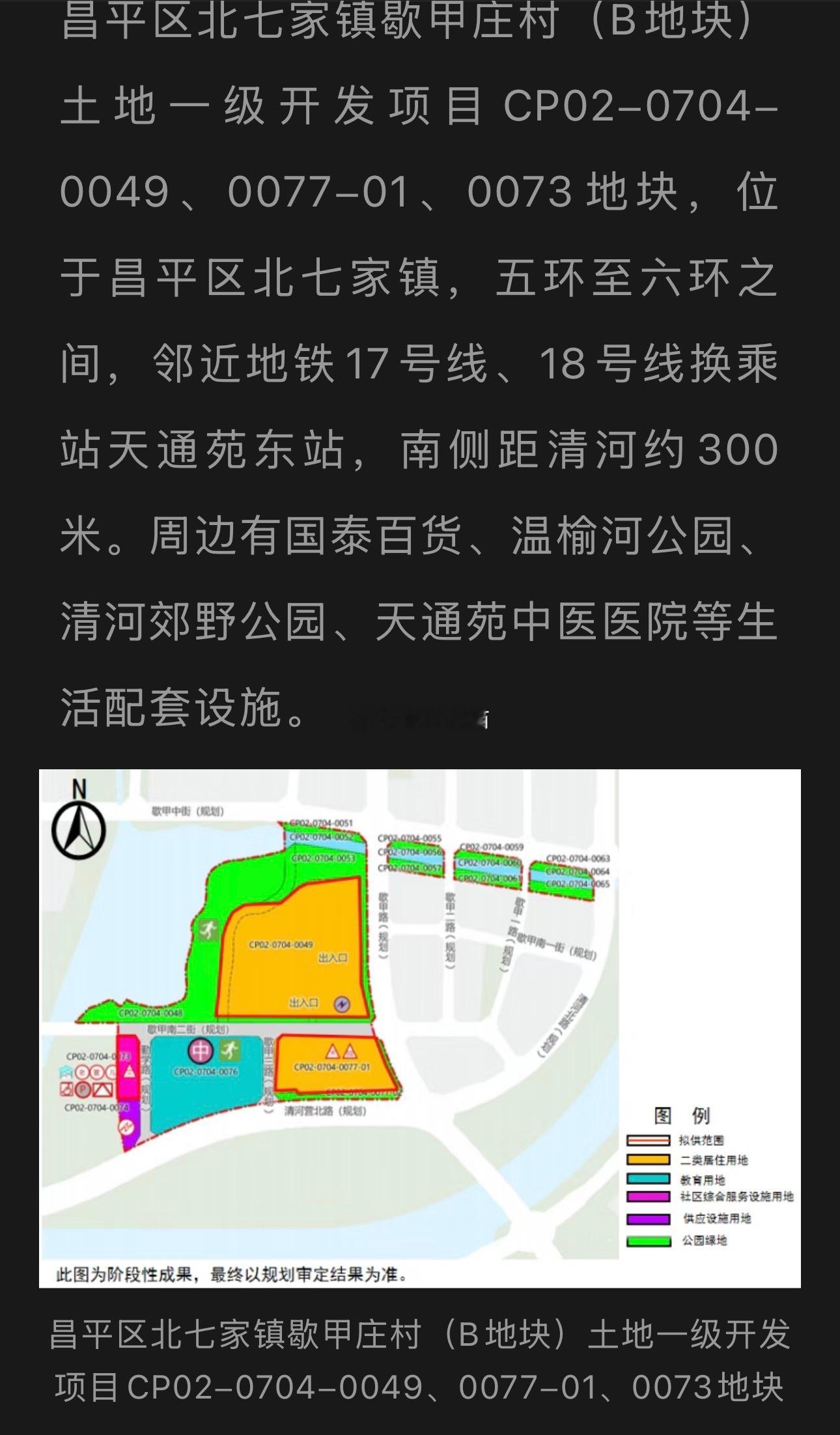 最新供地计划昌平+亦庄歇甲湾低密度洋房+别墅？ ​​​