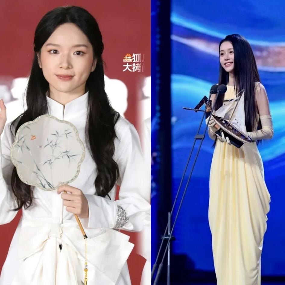同演一部爆款电影出来的两个新人，走完同一场红毯，评论区的待遇简直是一个天上一个地下。
《给阿嫲的情书》刚火那阵子，李思潼和王晓慧还是大家眼里不分伯仲的灵气素人，结果一迈进圈子，风评瞬间两极分化。
王晓慧甚至连复杂的发型都没做，一条极简的背心长裙，黑长直披着就上台了。
评论区全在夸她松弛、高级、