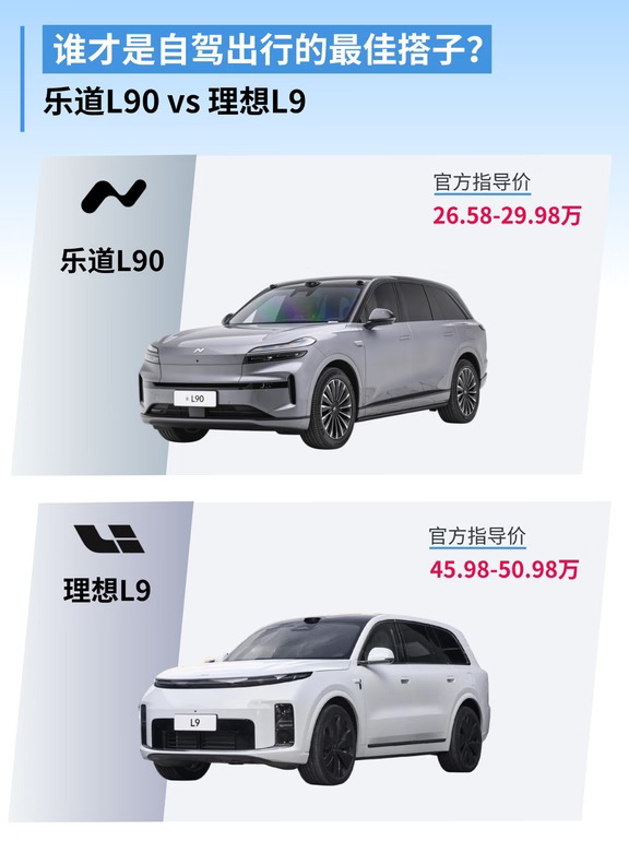 乐道L90vs理想L9：差价近20万，怎么选不后悔