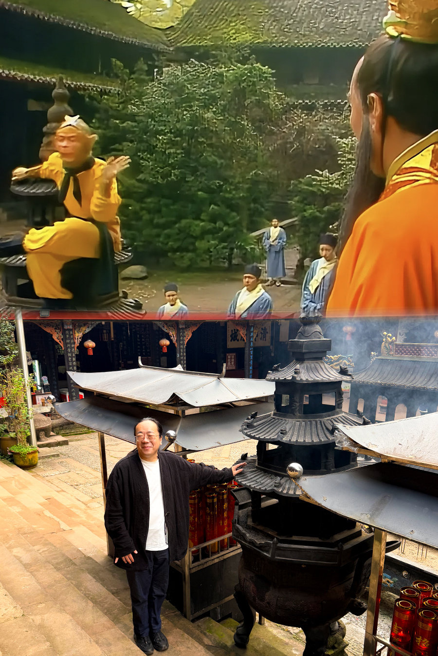 青城幽山今犹在，不见当年取经人。#青城山##西游记##西游记取景地##都江堰·青城山景区[地点]# ​