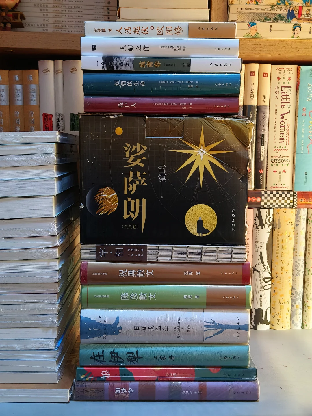 要下雪了，她们囤菜，我囤书啦！！