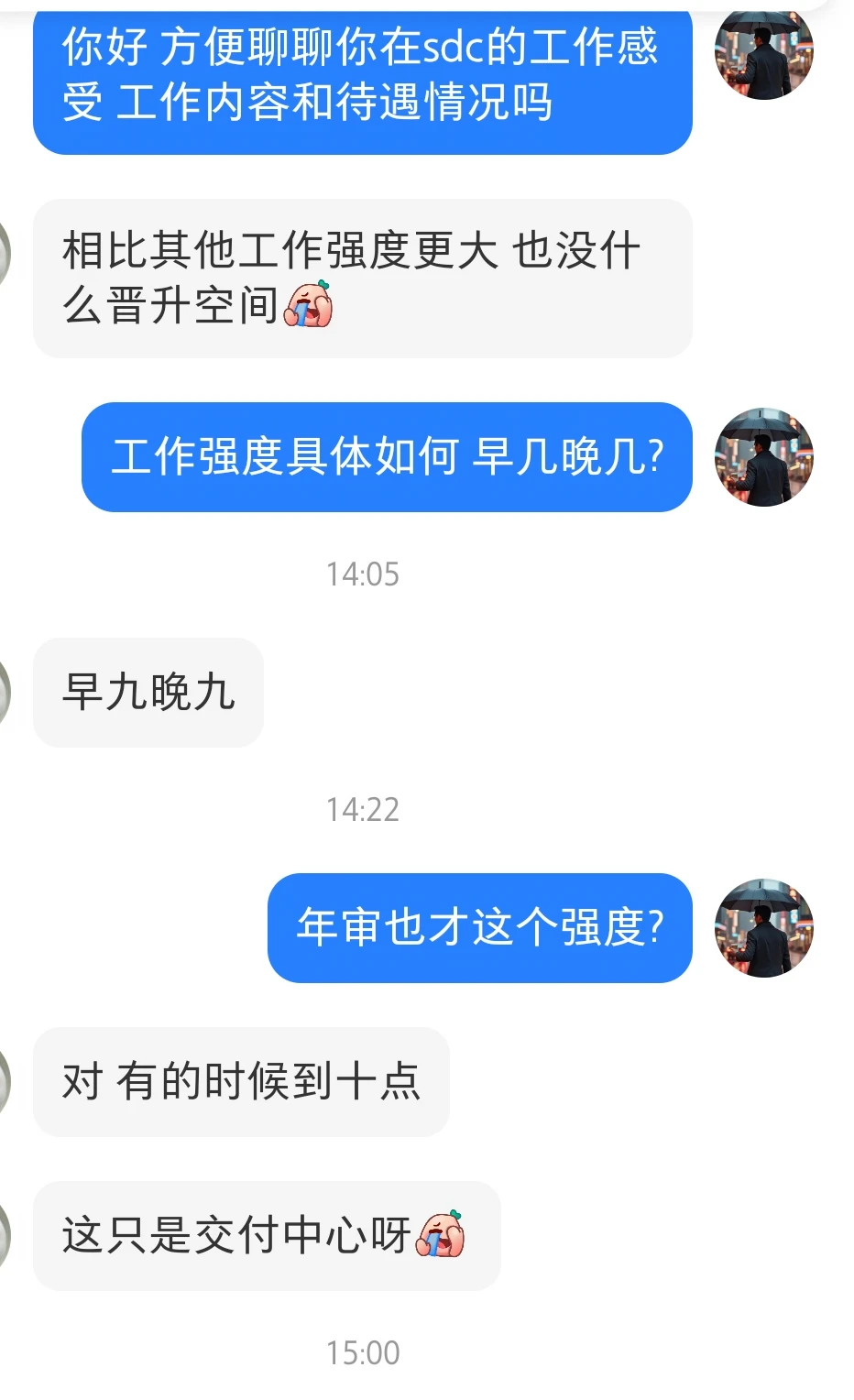 有条件的千万不要去四大/八大的交付中心