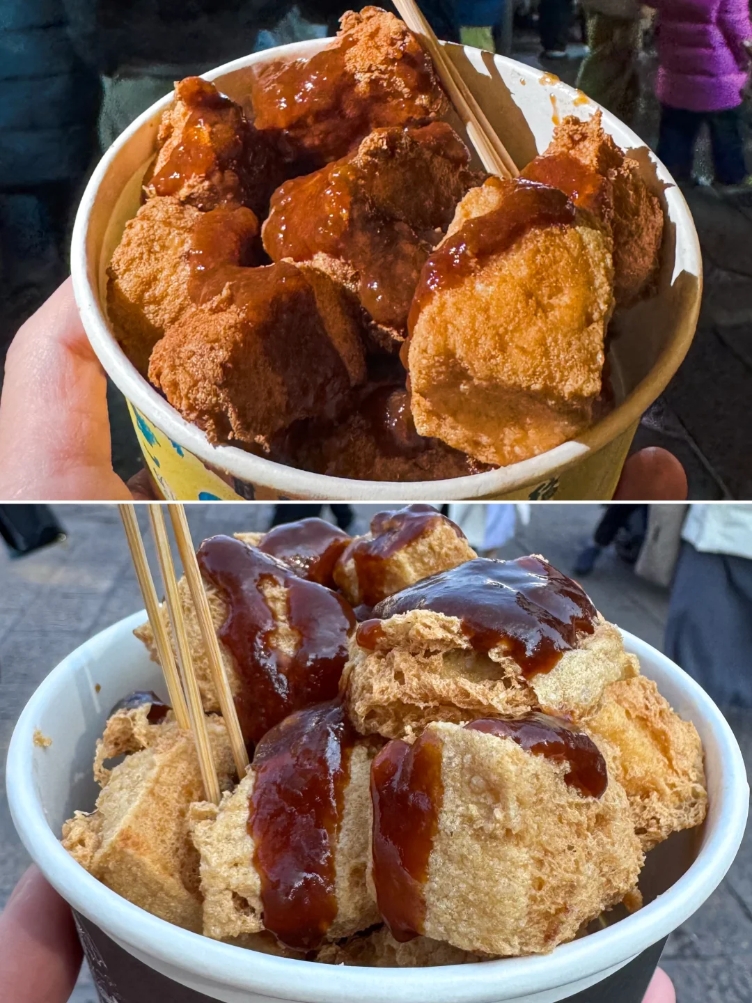 绍兴排队最多的两家臭豆腐