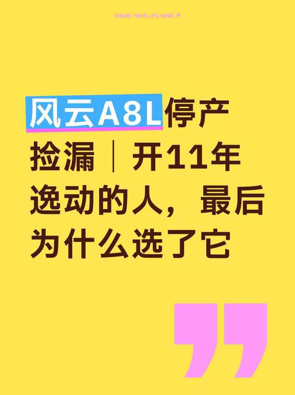 风云A8L停产捡漏