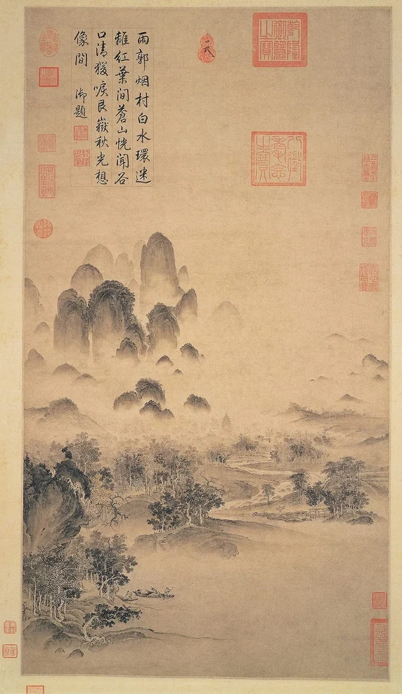 台北故宮博物院 （傳）宋徽宗《溪山秋色圖》軸
