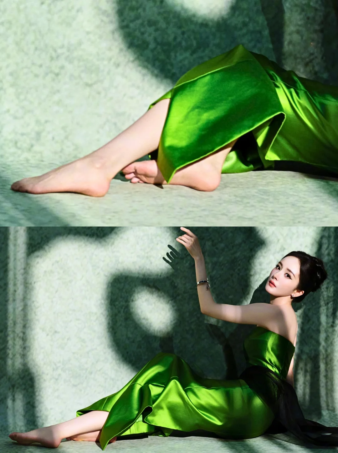 杨幂翠绿礼服💚完美诠释美玉！