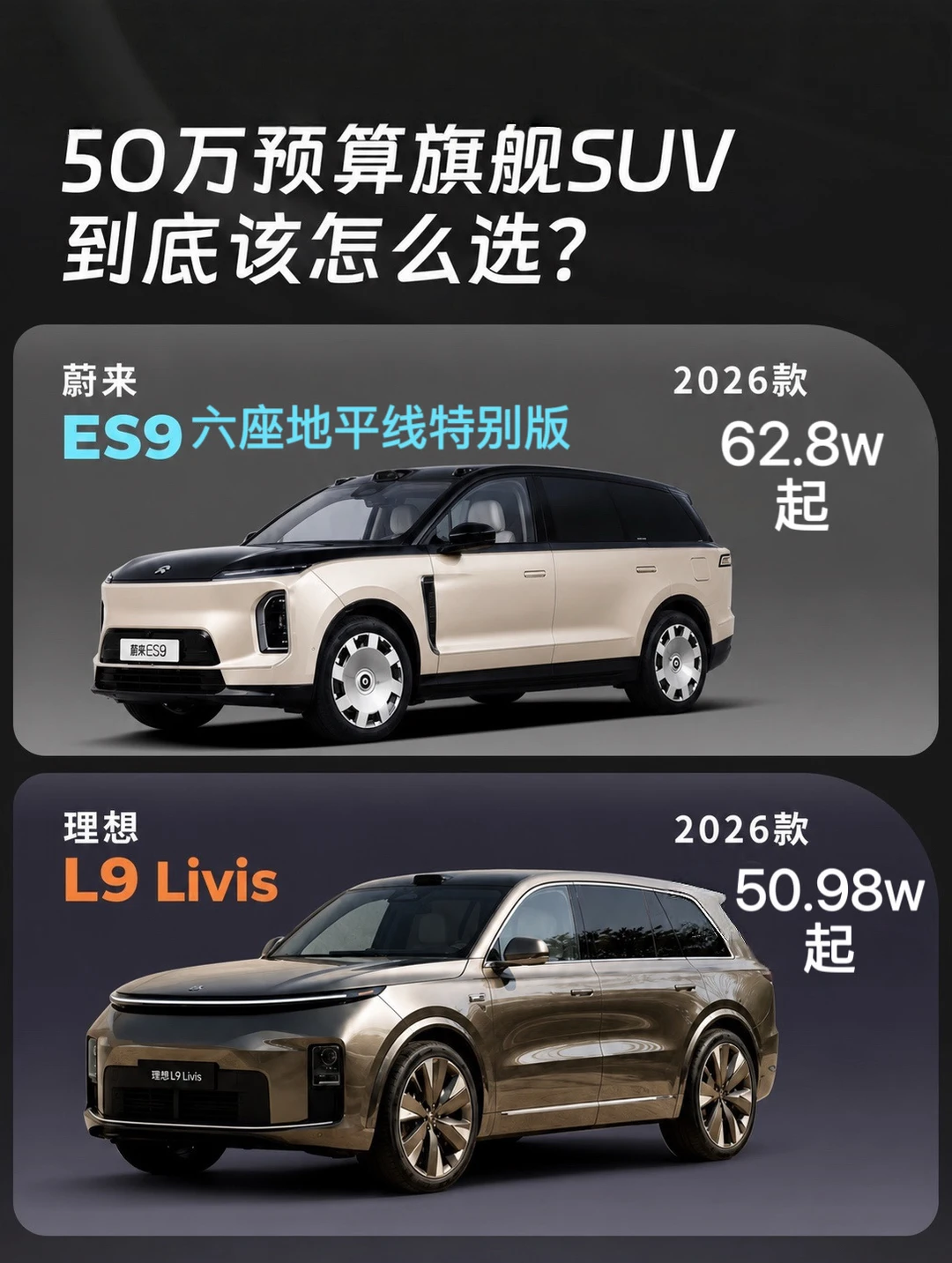 别乱买！ES9地平线版VS理想L9 Livis终极对比