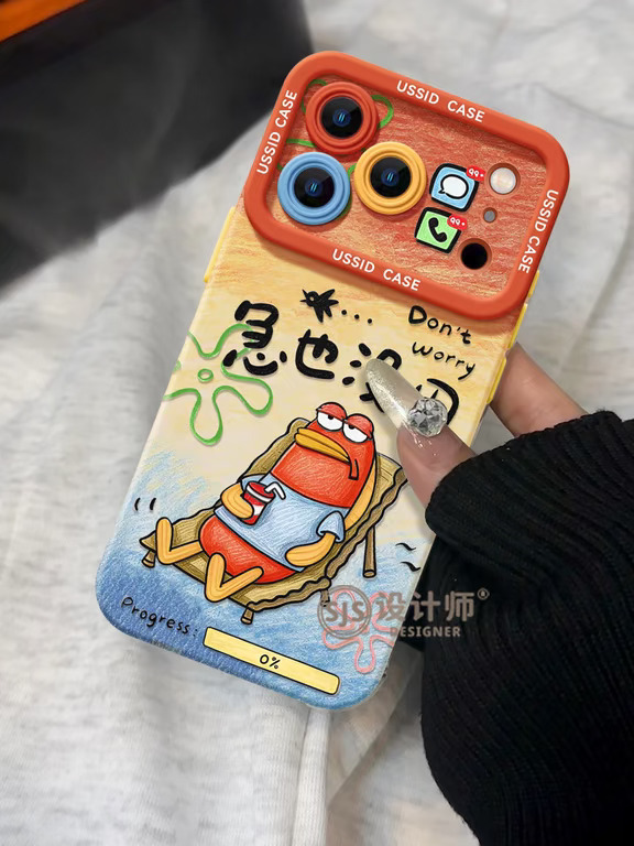 我勒个豆！这个彩绘路人鱼手机壳太好看了吧！