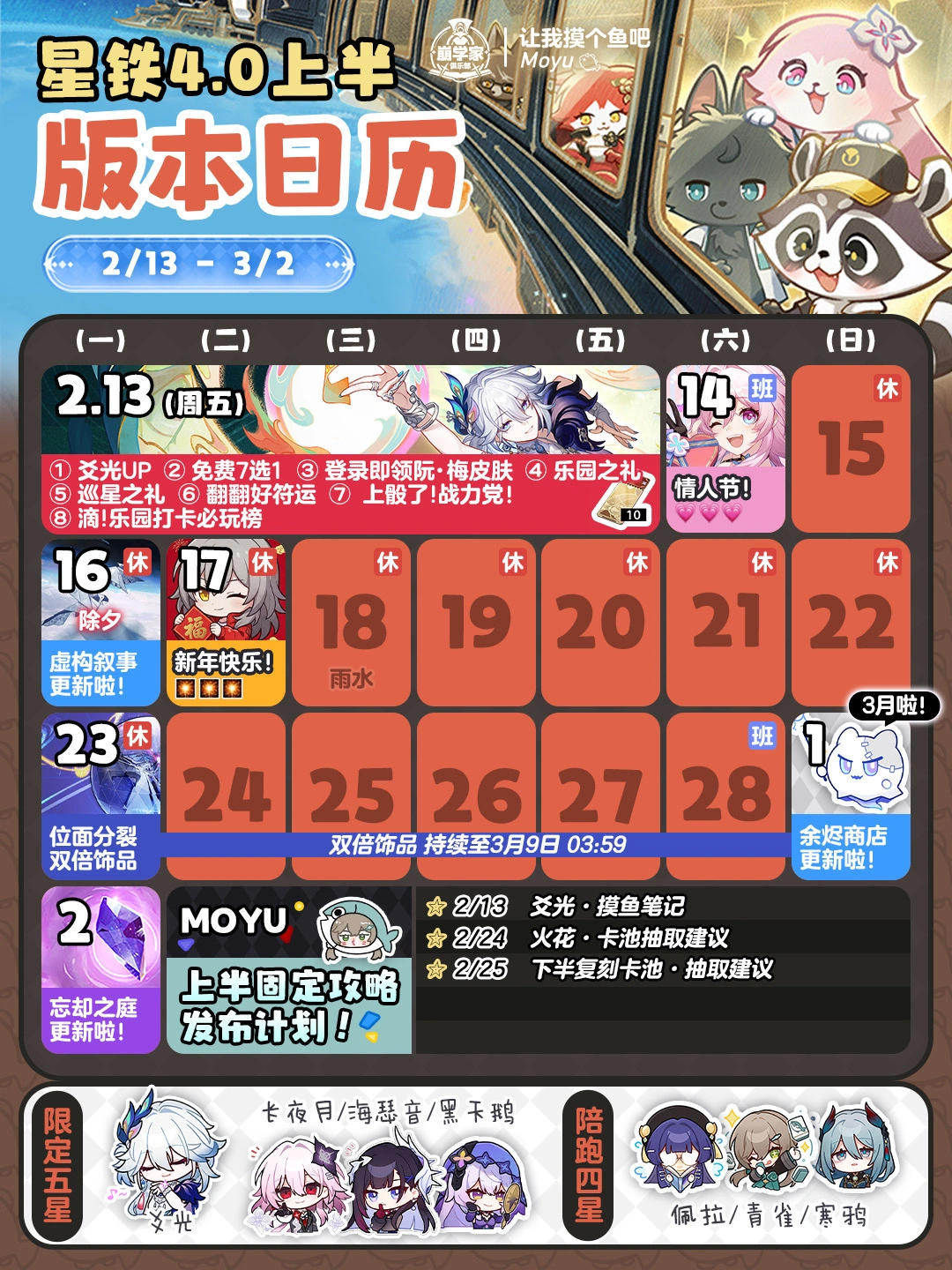 星铁V4.0丨全版本活动日历