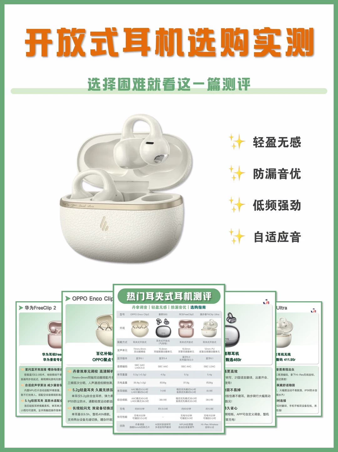 开放式耳夹耳机怎么选❓ 按需抄作业不踩雷
