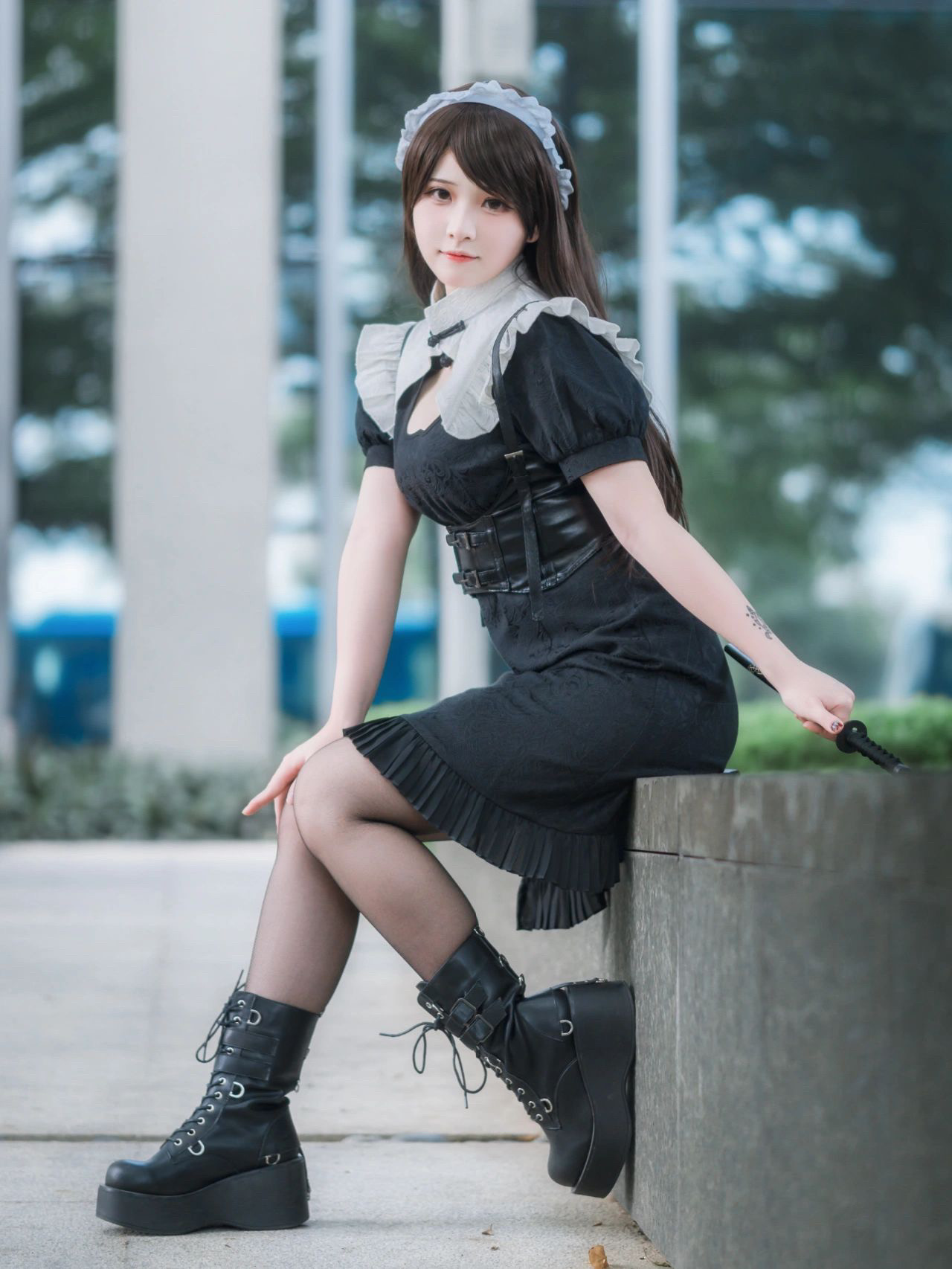 <p>cosplay 一种很新的cosplay 女仆装 漫展养眼造型大...