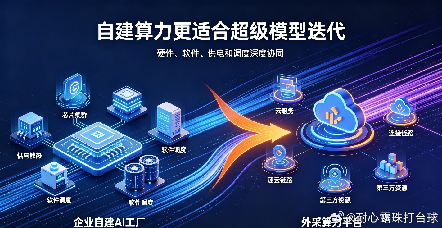 一则重磅合作传出：OpenAI将联合英伟达在PORTS‑Pike打造专属AI工厂，依托DSX全栈平台拿到4.25吉瓦起步算力，行业给到英伟达2030年6000亿美元的计算业务预期。

这条消息，向行业释放一个明确信号：AI行业的竞争逻辑已经彻底改变。

早期大模型比拼算法、人才，而现在，算力基建成为核心底牌。这座AI工 ​
