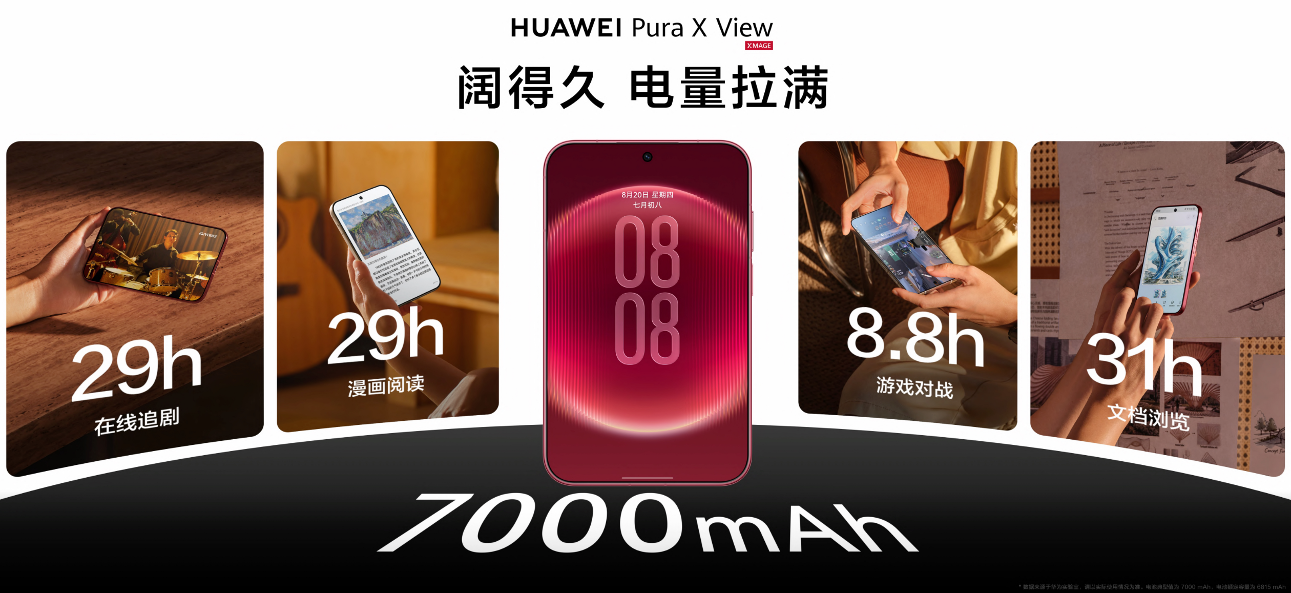 X View 8月20日，华为Pura X View正式发布，全球首款阔直板手机来了。 华为首款阔直板正式亮相

这款产品最值得关注的，是它跳出了直板机行业“拉长-堆料-再拉长”的循环。过去几年，屏幕尺寸数字一直在涨，但用户真正能感受到的有效显示面积并没有同步变化——