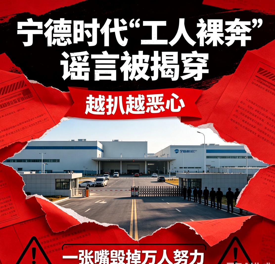 近日刷屏全网的宁德时代工人被逼裸奔事件，终于迎来真相。

此前大量网友跟风转发，指责工厂严苛压榨、毫无人性。无数负面舆论铺天盖地，让数万一线工人、正规企业无端背锅。

可警方通报一出，全网瞬间沉默。

整件事，从头到尾纯属个人捏造造谣。

没有严苛管控、没有禁止如厕、更没有工人裸奔。

造谣者仅凭自