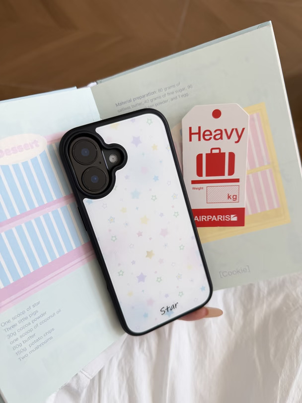 iPhone17奶白彩色小星星🫧