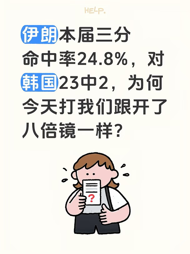 伊朗本届三分并不准，为何打我们跟开挂一样？