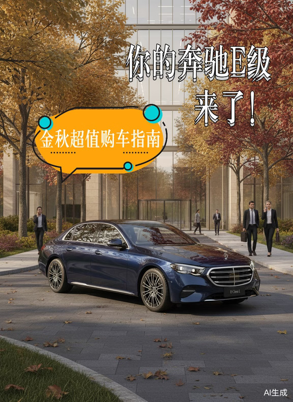 终于蹲到奔驰E级的金秋浮力噜✌️