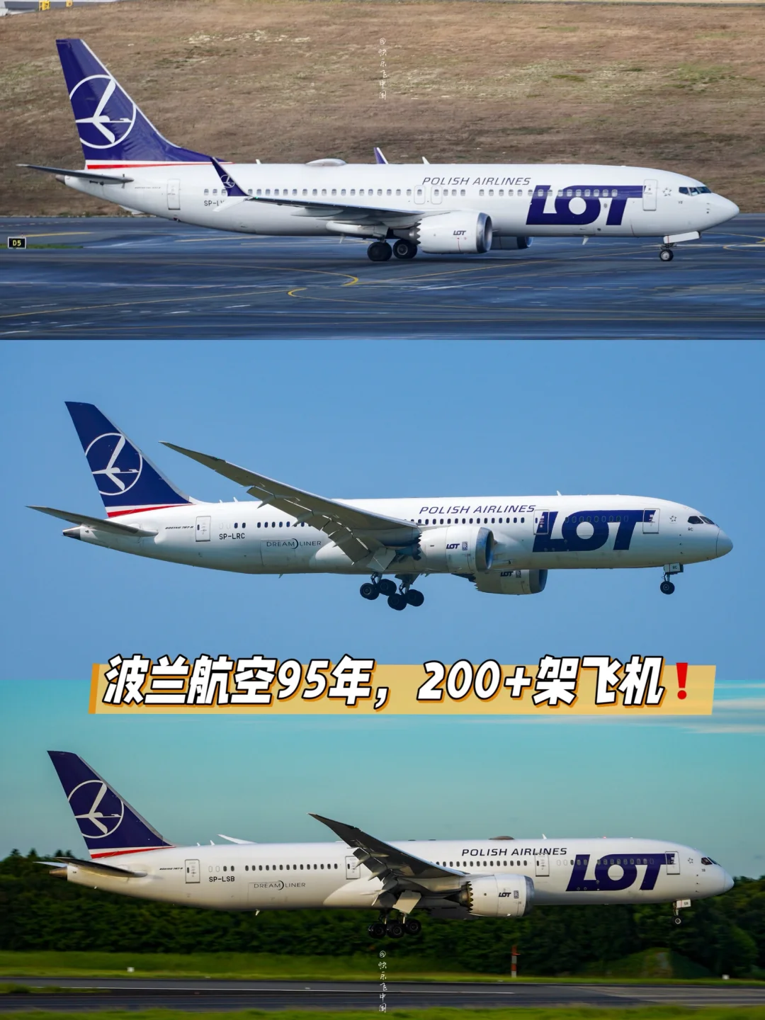 波兰航空95周年，200+架飞机❗️