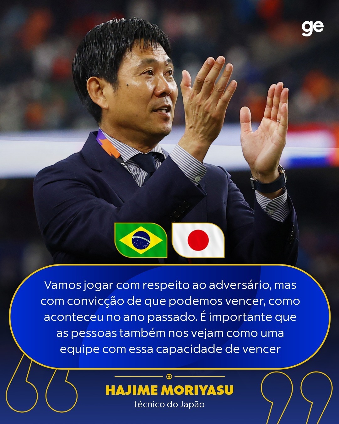 明晨01:00，日本队将在世界杯1/16决赛挑战五星巴西。赛前发布会主...