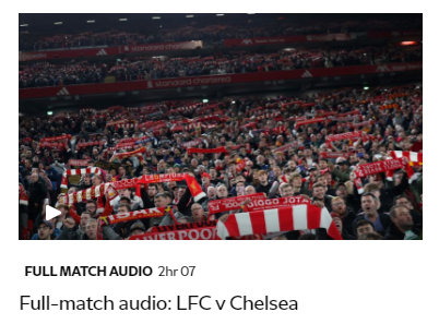 LFCTV目前只上传了音频版，天空体育版本好像是伪1080p，不如再等等 ​