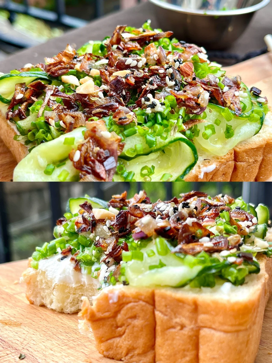 🌧️｜清爽清甜🥒🧅 焦糖洋葱盐渍青瓜吐司🍞