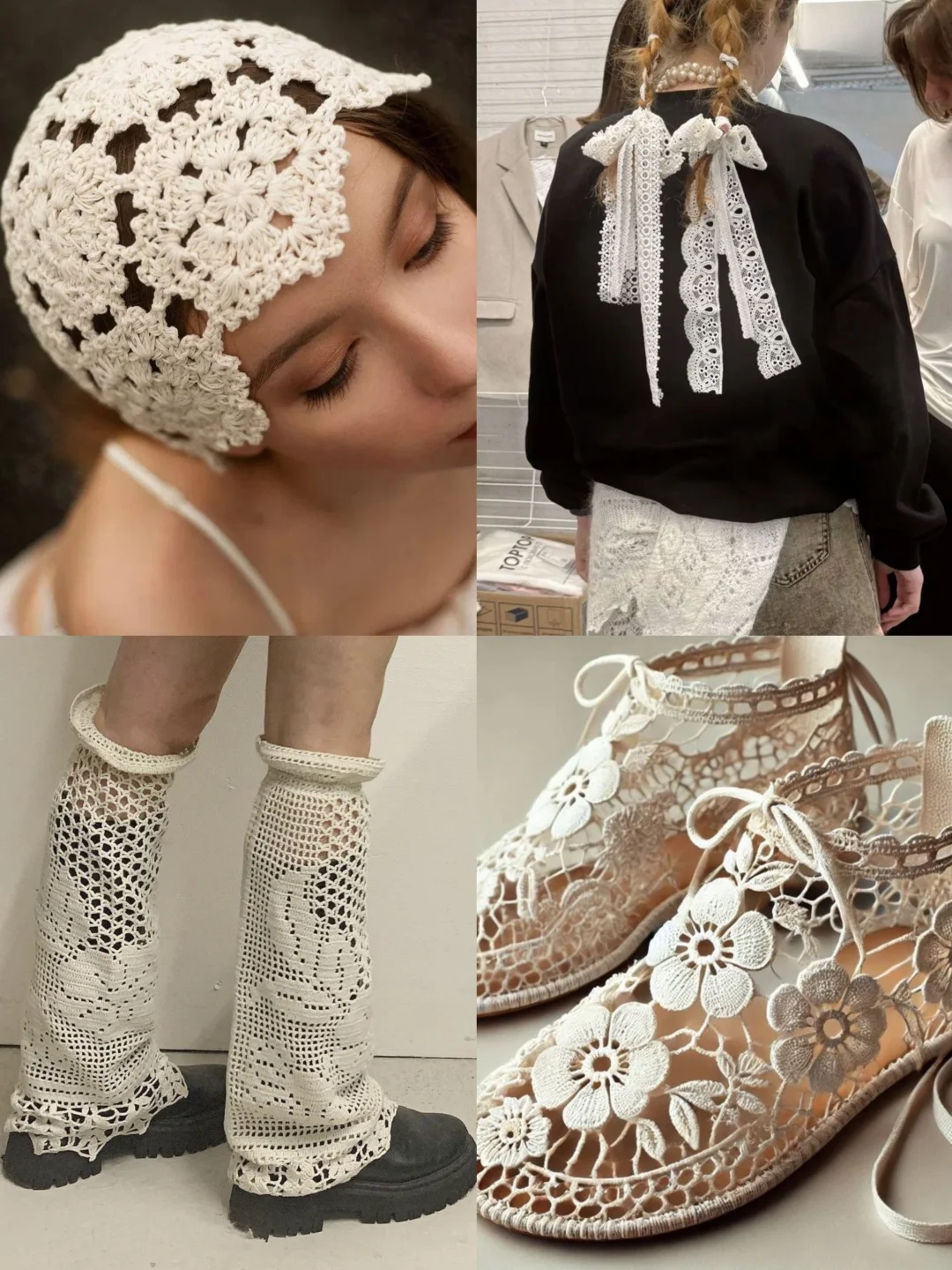 ins钩织分享 | 编织灵感 蕾丝花边细节