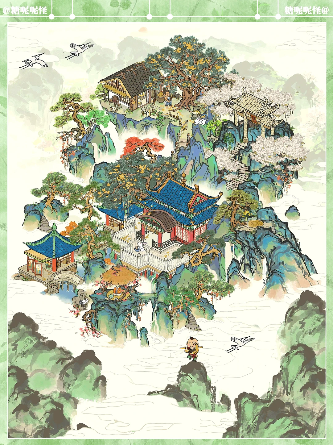 🌕不知天上宫阙，今夕是何年？停鹤台布局🥰