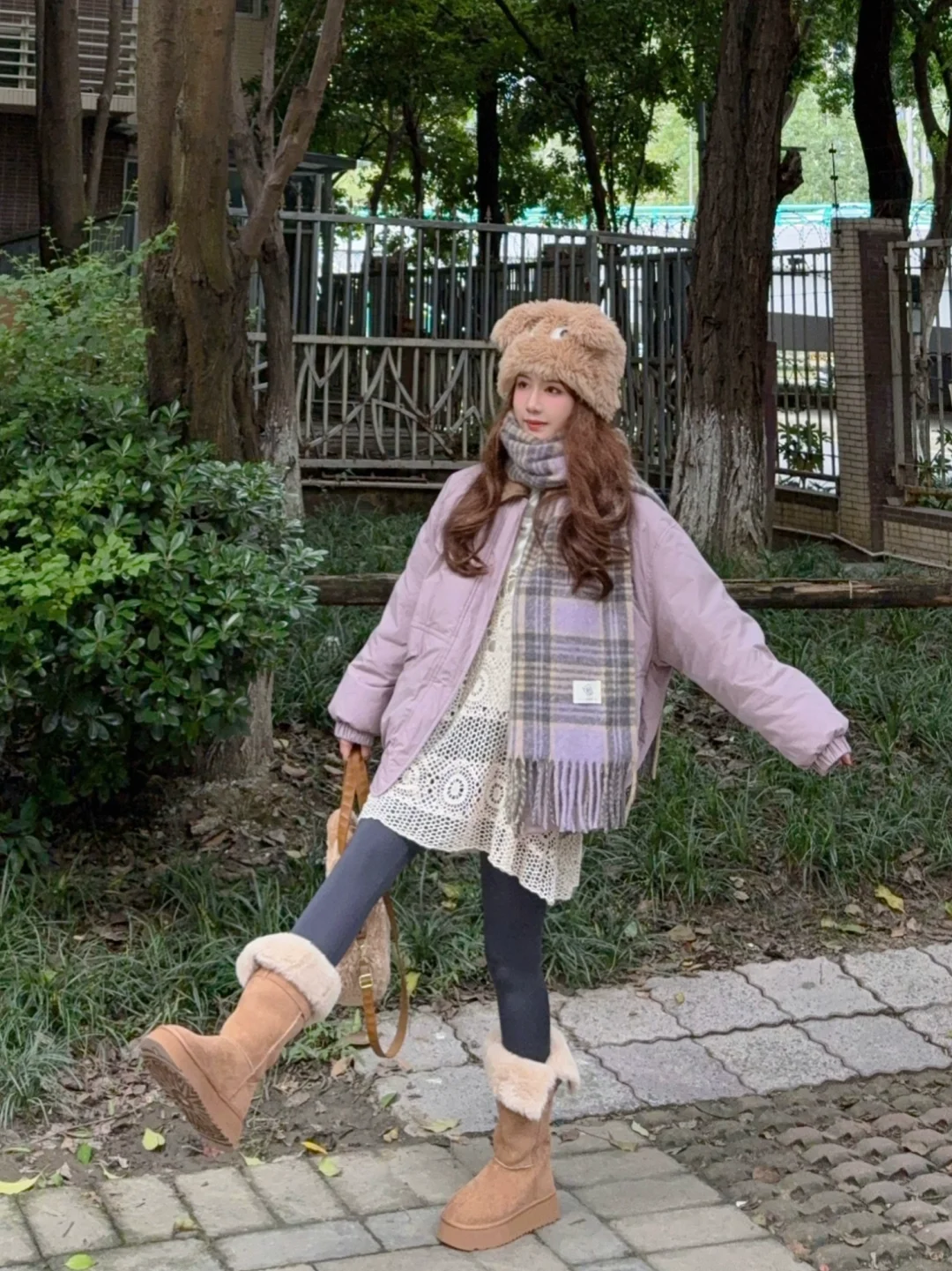 秋冬羽绒服实用主义穿搭~💜来一杯芋泥波波