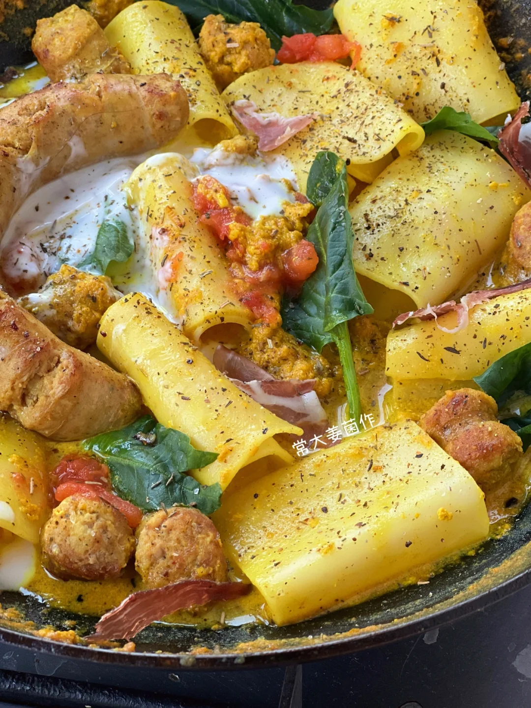 抗炎食谱| 咖喱姜黄宽意面🧀🥘