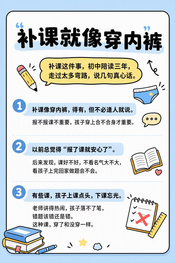 陪读三年感受：补课就像内裤