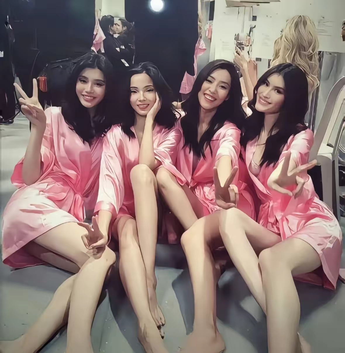 这四位美女模特你们认识吗？ 我只认识其中两位，一位分别是何穗，另外一位...