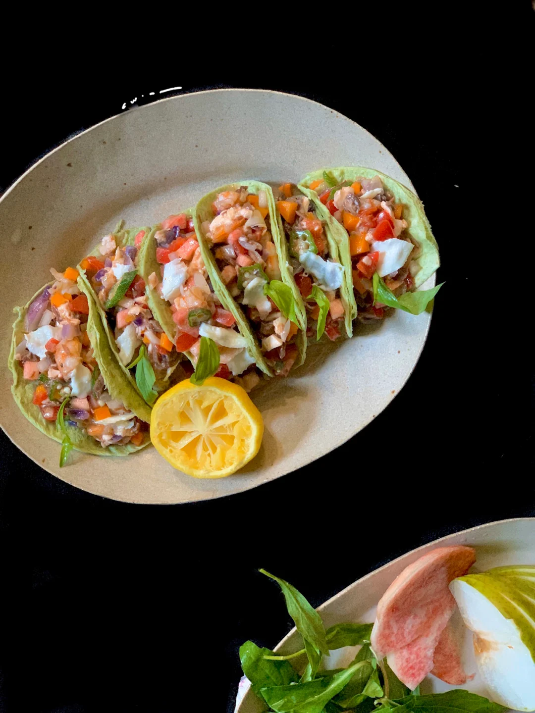 低热版 鲜虾桃子塔克Taco🦐🍑附做法