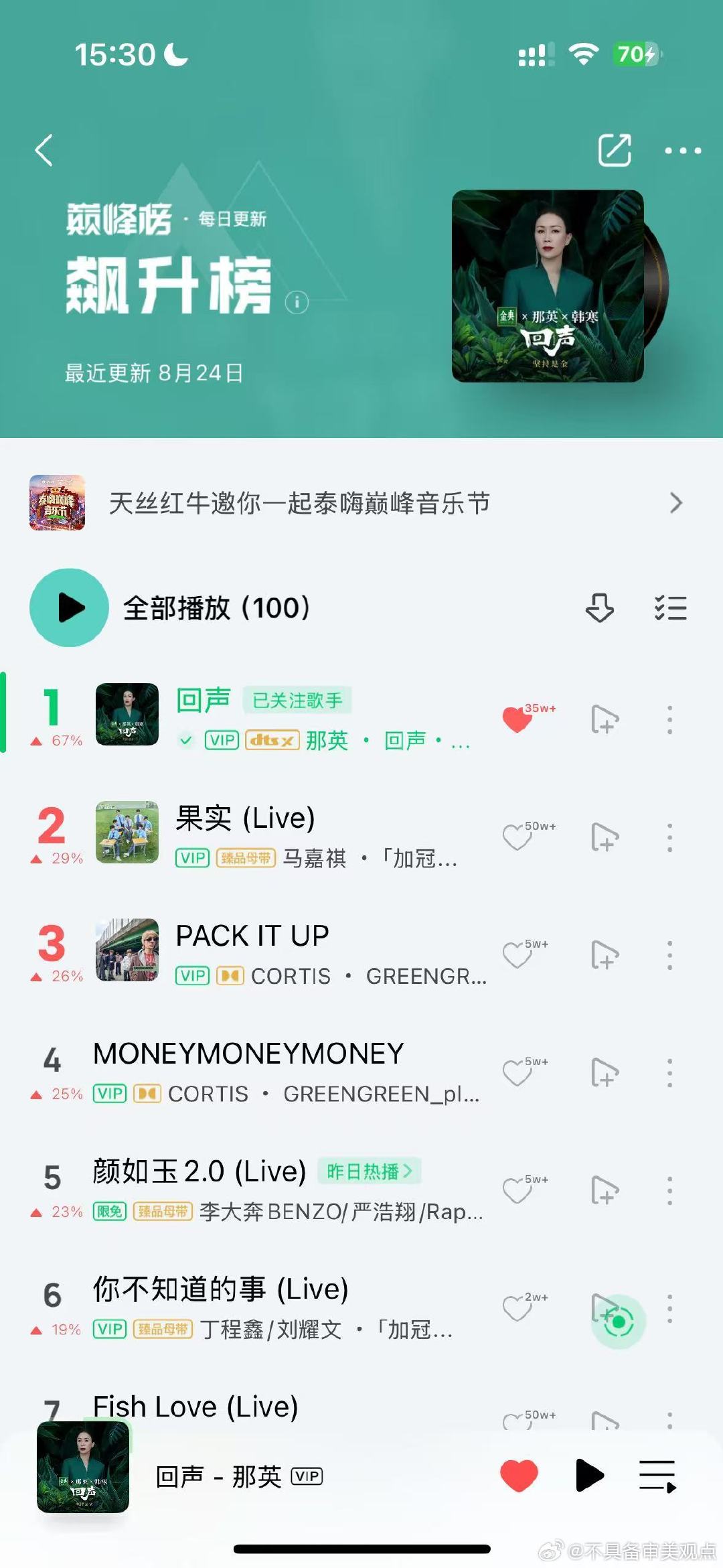 #那英[超话]# 害其实也没啥骄傲的，不就是火嘛，基操，已经免疫了[流鼻血][流鼻血][流鼻血][流鼻血]。 ​