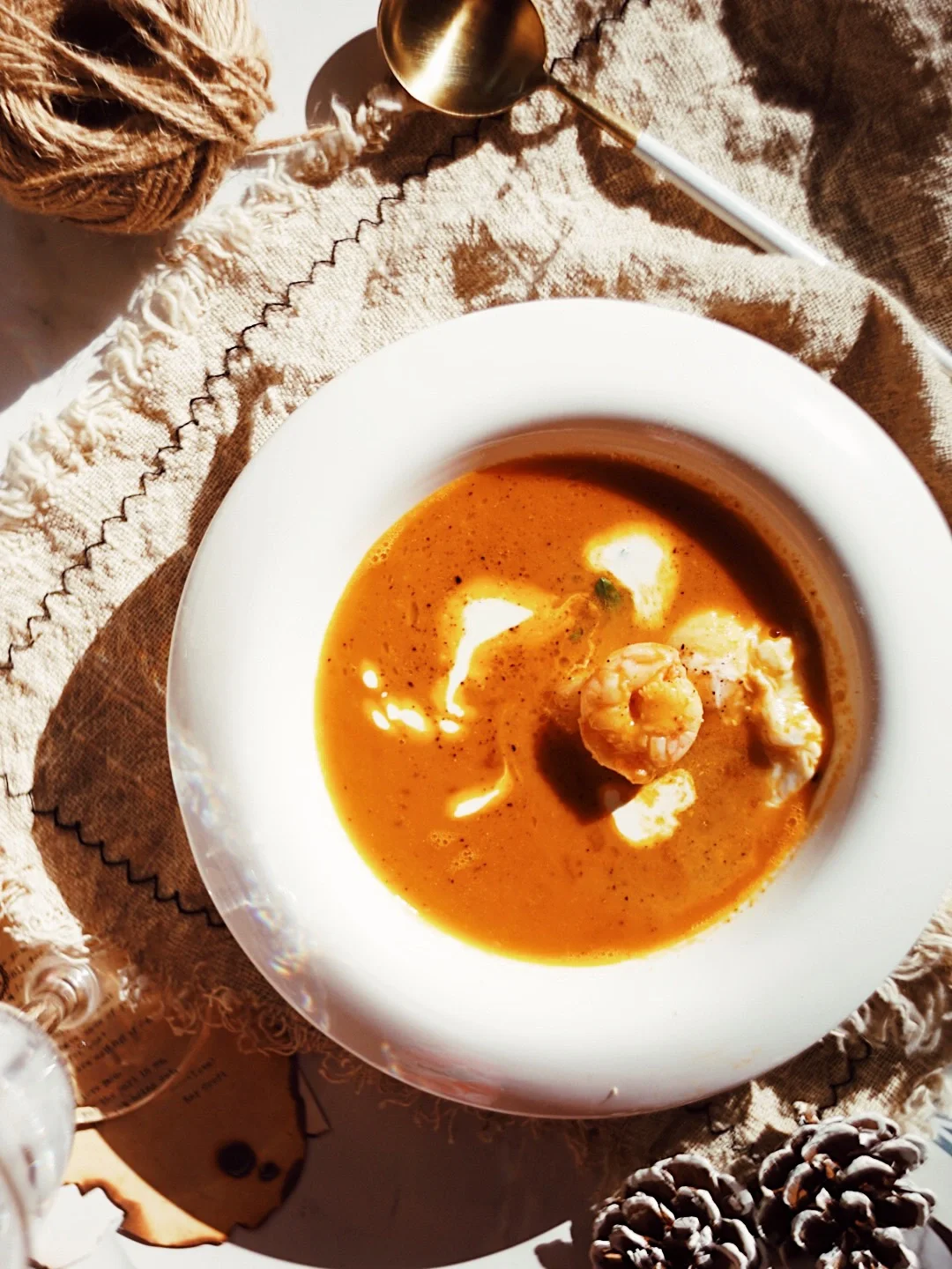 自制法餐料理▪️法式虾壳时蔬浓汤🦐鲜香浓郁