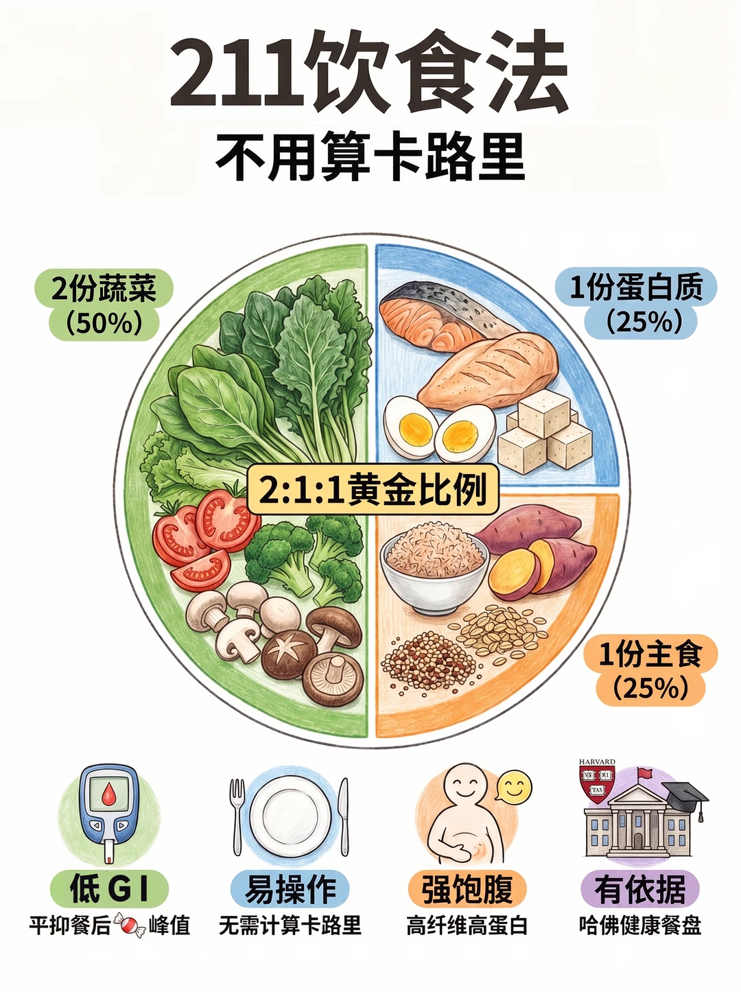 科学饮食掌握“211法则”，吃得稳妥
