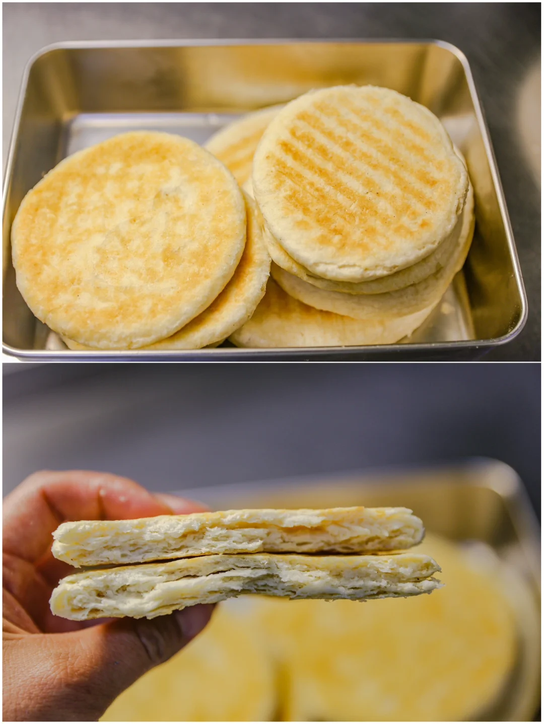 又酥又软的发面烧饼在家轻松做，附详细比例