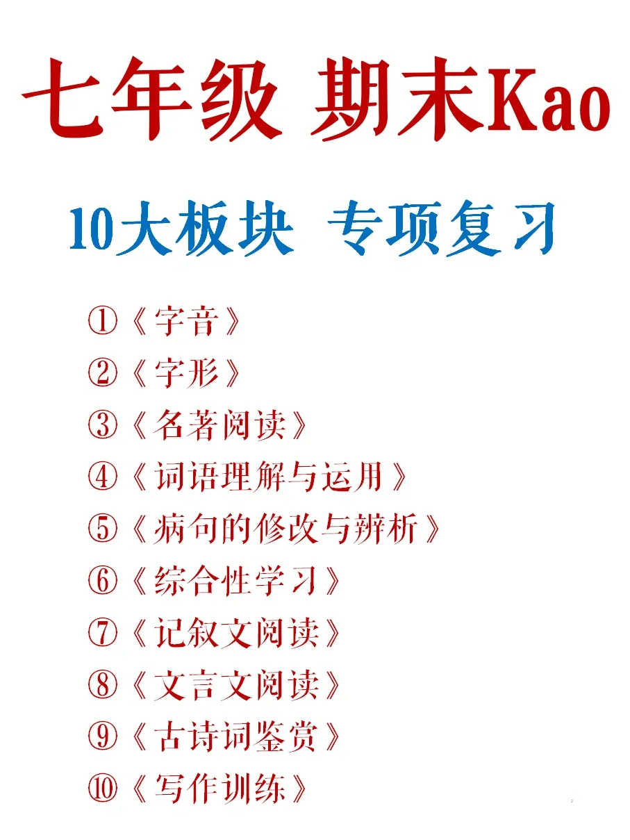 2023年zui新🔥七下语文10大专题复习合集