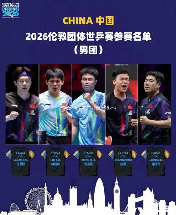 国乒2026伦敦团体世乒赛正式名单<br /><br />🏓国乒公布...