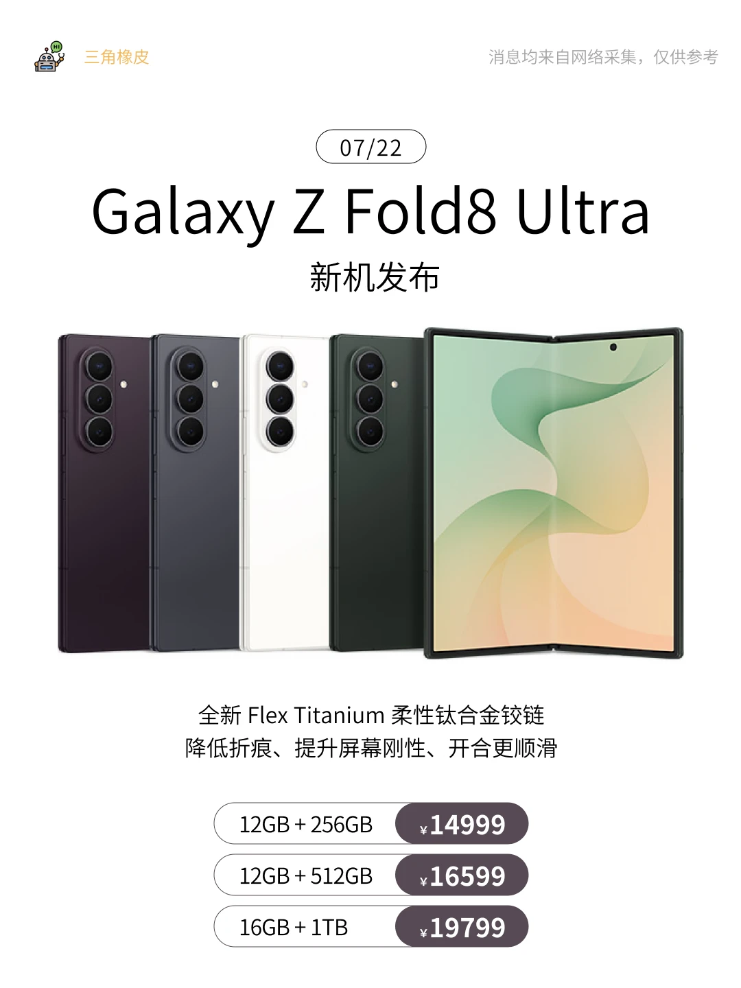 7.22 新机爆料🔥Galaxy Z Fold8 Ultra